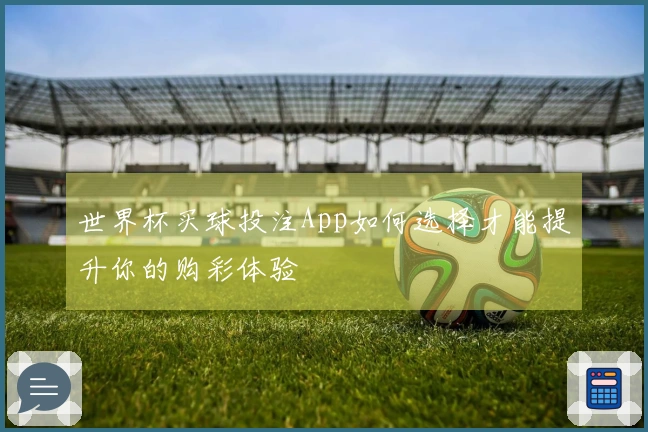 世界杯买球投注App如何选择才能提升你的购彩体验